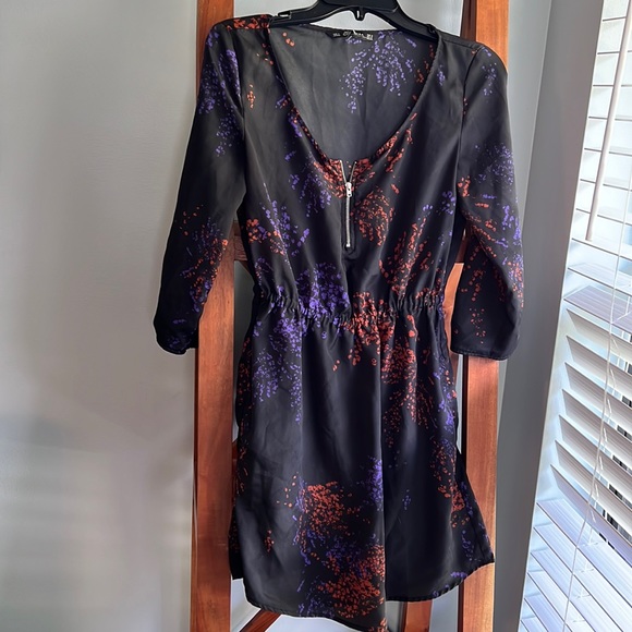 #16 Zara Trafaluc Collection Zipper Splatter Dress/Tunic - Picture 1 of 9